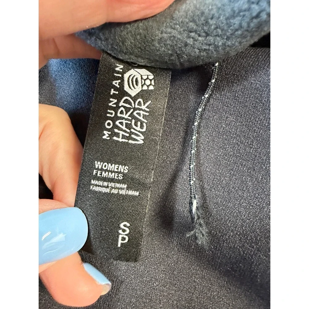 Mountain Hardwear Fleece‎ Pullover 1/4 Zip Small Gray Womens